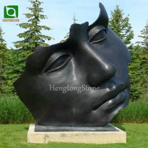Statue <span class=keywords><strong>de</strong></span> <span class=keywords><strong>visage</strong></span> <span class=keywords><strong>d</strong></span>'<span class=keywords><strong>homme</strong></span> en bronze coulé Hengtong 2026, taille réelle, célèbre sculpture extérieure en cuivre - Product Image 2