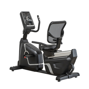 Vélo d'exercice couché magnétique de qualité commerciale, vélo d'appartement horizontal avec écran LCD et capteur de fréquence cardiaque pour usage domestique - Product Image 1