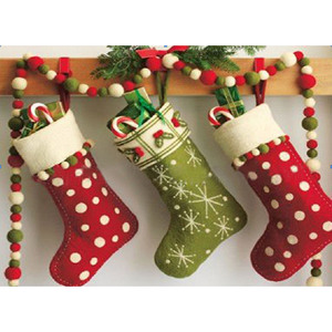 Calcetín navideño rojo con diseño de Papá Noel, tela no tejida, decoración navideña, bolsa de regalo para Nochebuena - Product Image 2