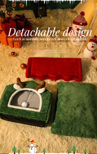 Lit de chat pliable en gros d'usine pour <span class=keywords><strong>la</strong></span> maison de cube de chat d'intérieur et est livré avec un coussin et un jouet de boule de fourrure pour lit de chat multi-petits animaux de compagnie - Product Image 6