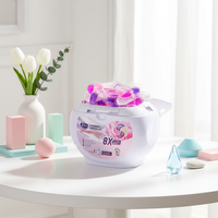 Échantillon Gratuit OEM – Capsules de Lessive Écologiques 4-en-1 à Faible Mousse, Nettoyage en Profondeur et Hypoallergéniques, Gel de Lavage Soluble dans l'Eau 12g*60pcs