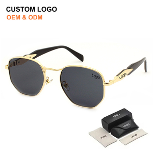 New Trendy Square Metal Frames Sunglasses with High Quality Unisex Custom Logo Fashion Design Luxury Women Men Sun Glasses - Product Image 2