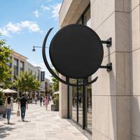 Écran LED circulaire programmable P4 pour extérieur avec contrôleur asynchrone Nova, 4800cd/ ㎡   Enseigne lumineuse pour devanture de magasin