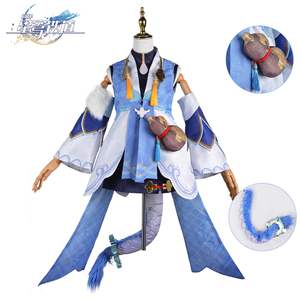 Honkai ชุดคอสเพลย์ชุดแต่งกายคอสเพลย์สตาร์เรล Bailu XS-3XL ประกอบด้วยเสื้อผ้าแบบเต็มตัววิกผมเครื่องแต่งกายที่ได้รับแรงบันดาลใจจากเกม <span class=keywords><strong>Bai</strong></span> <span class=keywords><strong>Lu</strong></span> - Product Image 1