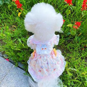 Dog Lolita Dress Pink Breathable <b>Princess</b> Cut Spring Small Medium Dogs Teddy Bichon Frise Pet <b>Clothes</b> - Product Image 1