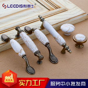 European Style Ceramic <b>Cabinet</b> Handle 6033 Zinc Alloy Bar Shape For Drawer And Wardrobe Door - Product Image 4