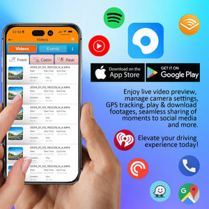 V66 4K <span class=keywords><strong>3</strong></span>-Kanal-Videorekorder für Auto DVR ADAS Smart Touchscreen 5,8GHz WLAN Dreifachkamera GPS Nachtsicht Dashcam - Product Image 5