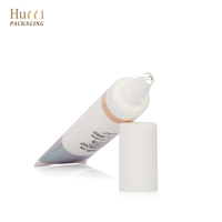 Tube souple de luxe blanc ABL personnalisé D25 15ml-30ml pour pommade, correcteur, sérum pour les yeux, crème, avec embout applicateur