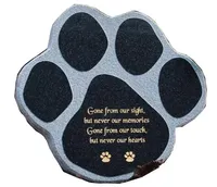 Pierre tombale pour animaux de compagnie en granit noir incurvée sur mesure, gravure au laser personnalisée, marqueur de tombe pour animaux de compagnie, pierre commémorative pour chien