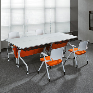 Gấp bàn di động văn phòng gấp bàn ghế dài spliced Bàn hội nghị cho giáo dục tổ chức dạy kèm - Product Image 5