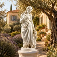 Sculpture de Musée Classique en Marbre Blanc Sur Mesure - Pièce d'Art Haut de Gamme Finie à la Main pour Galeries et Jardins