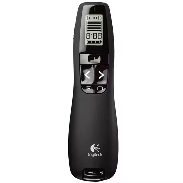 Logitech R800 PPT Special Pen Green Pen for Office Led Light 2.4Ghz USB Wireless Remote Control Page-Turning Demonstration