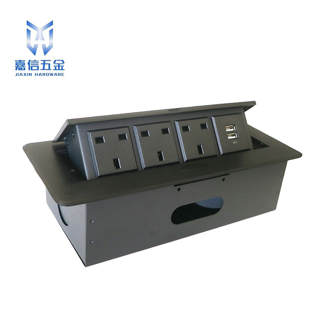 Office Desktop 220V-240V Pop up Socket UK Standard Multimedia Built-in Kitchen Table Socket