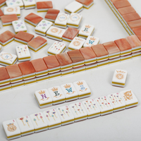 Jeu de Mahjong Américain Thème Magie Royale 160 Pièces, Tuiles Acryliques Orange Scintillantes Conformes NMJL, Jeu de Société pour Fêtes à Domicile et Cadeaux