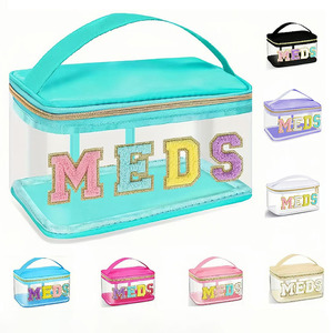 Hot <strong>Sale</strong> Waterproof Transparent Pvc Embroidery Letter <strong>Cosmetic</strong> <strong>Bag</strong> Women Large Capacity Travel Toiletry <strong>Bag</strong> Makeup <strong>Bag</strong> - Product Image 5