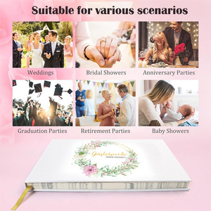 Bloc-notes allemand Livre d'or pour l'enregistrement de mariage Feuilles mobiles et reliure en spirale avec PVC, papier et PP Fil à coudre - Product Image 5