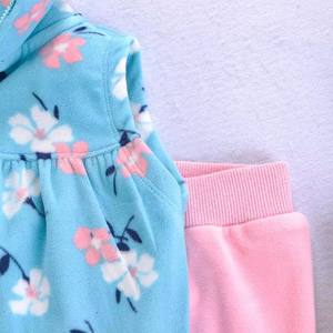 Gilet in due pezzi personalizzabile in fabbrica gilet e pantaloni in pile autunno e inverno personalizzabili abbigliamento per bambini - Product Image 4