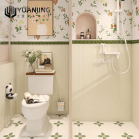 Ubin Dinding Keramik Motif Bunga Kecil Soft Light untuk Kamar Mandi, Dapur, Balkon 300x300mm, Ubin Lantai