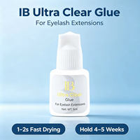 Colle transparente IB sans latex, résistante à l'eau, pour extensions de cils, adhésif liquide longue durée pour tous types de peau