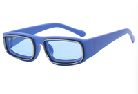 Lunettes de soleil carrées à monture étroite Bettega, nouveau style transfrontalier d'Europe et d'Amérique, design unique à double anneau, tendance