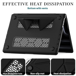 Para <span class=keywords><strong>Mac</strong></span> Book <span class=keywords><strong>Pro</strong></span> 16 <span class=keywords><strong>2021</strong></span>/2023/2024 A2485 M1 <span class=keywords><strong>Pro</strong></span> / M1 Max/A2780/M3 A2991 /M4 A3403 A3186l Funda para portátil Funda de TPU con soporte - Product Image 2