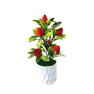 Juego de Bonsái de Frutas Artificiales del Fabricante, 7 Piezas, Decoración en Maceta de Plástico para Escritorios - Product Image 5