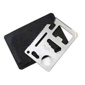 Ngoài trời đa chức năng 11-in-1 công cụ bỏ túi Multitool thẻ tín dụng Kích thước du lịch bushcraft Survival đa công cụ thẻ