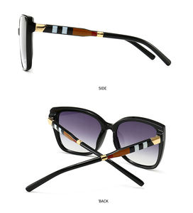 <span class=keywords><strong>Gafas</strong></span> De <span class=keywords><strong>Sol</strong></span> De estilo vintage para mujer, anteojos De <span class=keywords><strong>Sol</strong></span> femeninos con diseño De ojo De gato cuadrado, De gran tamaño, a la moda - Product Image 5