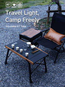 C67 Outdoor Aluminum Alloy Foldable <strong>Storage</strong> Table IGT <strong>Camping</strong> Equipment with Lifting Module <strong>Unit</strong> for Kitchen &amp; Dining - Product Image 2