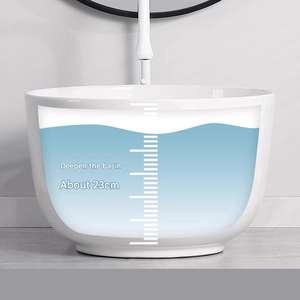 Nouvelle conception créative, <span class=keywords><strong>lavabo</strong></span> de salle de bain en céramique rond à poser, <span class=keywords><strong>lavabo</strong></span> moderne de luxe, <span class=keywords><strong>lavabo</strong></span> profond et artistique - Product Image 2