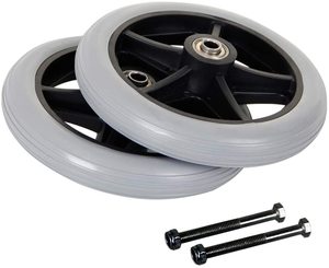 Piezas de silla de ruedas DLPO, rueda de goma de <span class=keywords><strong>6</strong></span>/7 pulgadas, rueda anti-puntas - Product Image 1