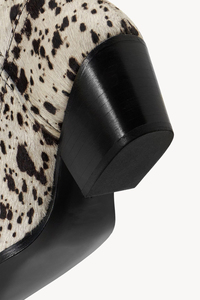 รองเท้าบูทหุ้มข้อลายเสือดาว,พิมพ์ลายขนม้ารองเท้าบูทเชลซีมีสไตล์สไตล์หัววัวตะวันตก - Product Image 3