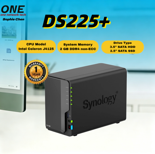 High Performance Disk Station DS225 Network Cloud Storage Server 2-Bay NA S Enclosure Compact Data Storage DS225+