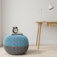 Pouf de sol moderne en tissu tissé à la main de style nordique pour chambre à coucher, coussin de canapé, repose-pieds, tabouret à chaussures amovible