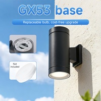 Lampe murale extérieure en aluminium étanche, décorative pour jardin, paysage, villa, hôtel, couloir, escalier, éclairage haut et bas