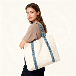 Thời trang tùy chỉnh màu mang nhãn hiệu dây đeo in lụa Màn hình logo thời trang tote canvas hoạt động lối sống thể thao Tote Túi cho phòng tập thể dục - Product Image 1