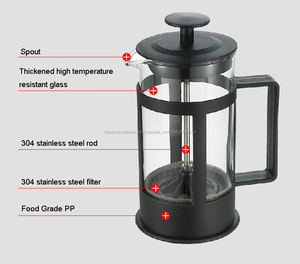 Hotel <span class=keywords><strong>restaurante</strong></span> <span class=keywords><strong>La</strong></span> <span class=keywords><strong>Oficina</strong></span> de vidrio de borosilicato de té de café de Francés/prensa/émbolo de café - Product Image 2