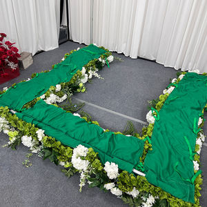 Arco Cuadrado de Flores y Follaje Artificial Realista en Blanco y Verde, Decoración Impermeable para Bodas al Aire Libre - Product Image 2