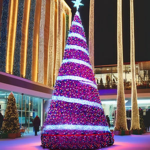 TOPREX-Arbre de Noël en PVC rose avec cadre en spirale de 10m, guirlandes artificielles géantes de couleur personnalisée pour sapin de Noël <span class=keywords><strong>led</strong></span> - Product Image 1