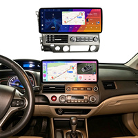 Kit de garniture de tableau de bord pour autoradio Android 12.3 pouces, façade de radio pour Honda Civic 08-11 LHD, installation de lecteur multimédia