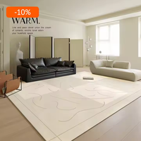 Tapis d'intérieur modernes de luxe en fausse laine pour salon et chambre à coucher, fabriqués à la machine, antidérapants