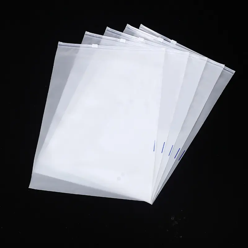 Custom Printed Clear Plastic PE/PVC/PEVA/EVA with Zippers Frosted Zipper Bags for Clothing Underwear clothing packaging