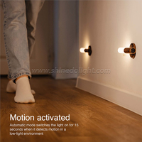 Nouveau LED bois USB veilleuse capteur de mouvement magnétique applique armoire placard lumière escalier chambre lampe de Table éclairage de chevet