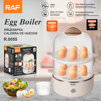 RAF R.0055 Nouvelle conception de mini cuiseur à œufs automatique, fonctionnement à un bouton, bouilloire à œufs électrique pour la maison