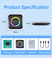 Carplay Ai con 64GB ROM 4GB RAM Caja automática inalámbrica y con cable para automóviles 98% Garantía de 1 año Compatible con Android 13 CarPlay