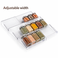 Ensemble de tiroirs pour épices de cuisine moderne KS avec organisateur empilable multifonction en plastique PET sans BPA de qualité alimentaire