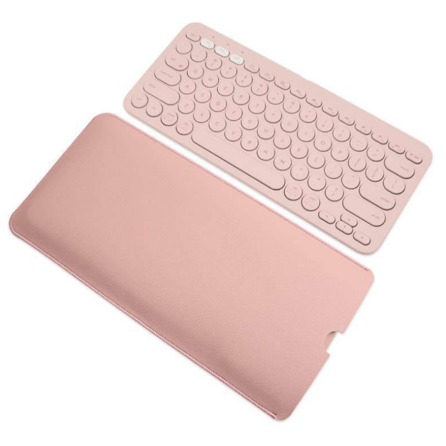 Custom Leather Ultra-thin Super Slim Keyboard Sleeve Pouch PU Leather Keyboard Sleeve Bag case for Logitech K380