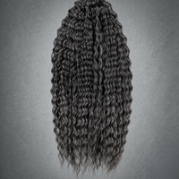 D.S Hair Tissage de cheveux synthétiques ondulés de 22 pouces pour fausses locks et coiffures protectrices