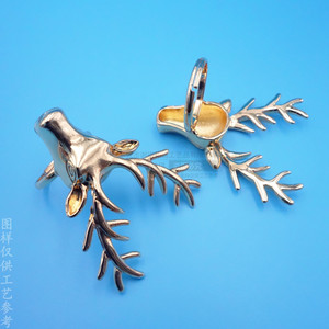 Animal Deer Head <b>Ring</b> Gold <b>Adjustable</b> Unisex Fashion Jewelry Gift - Product Image 3