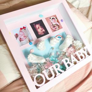 Arcilla de yeso 3D para bebé, Kit de fundición de mano y pie para bebé, huellas, regalos de recuerdo, moldeado, <span class=keywords><strong>clon</strong></span> en polvo - Product Image 4